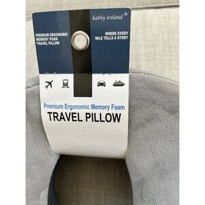 Kathy Ireland Premium Ergonomic Travel Pillow Neck and Head Memory Foam Size Std